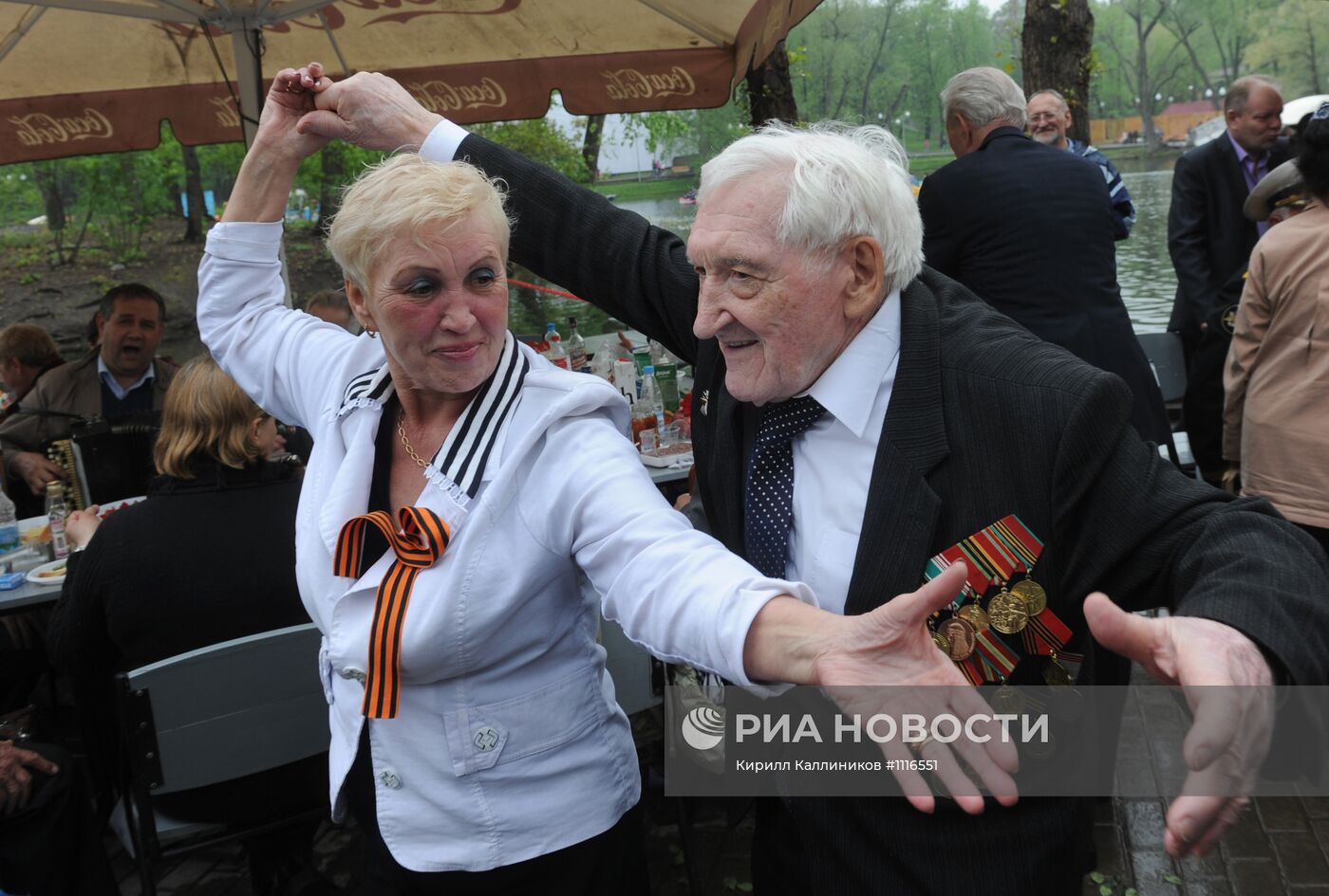 Празднование Дня Победы в Парке Горького