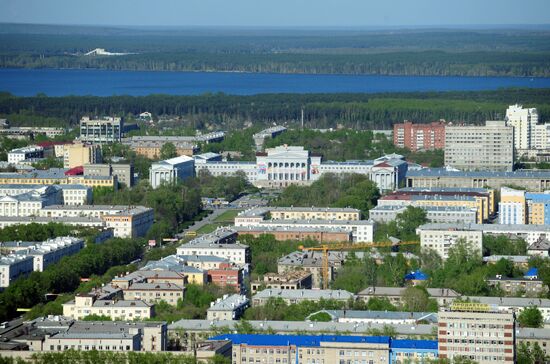 Смотровая площадка на небоскребе "Высоцкий" в Екатеринбурге