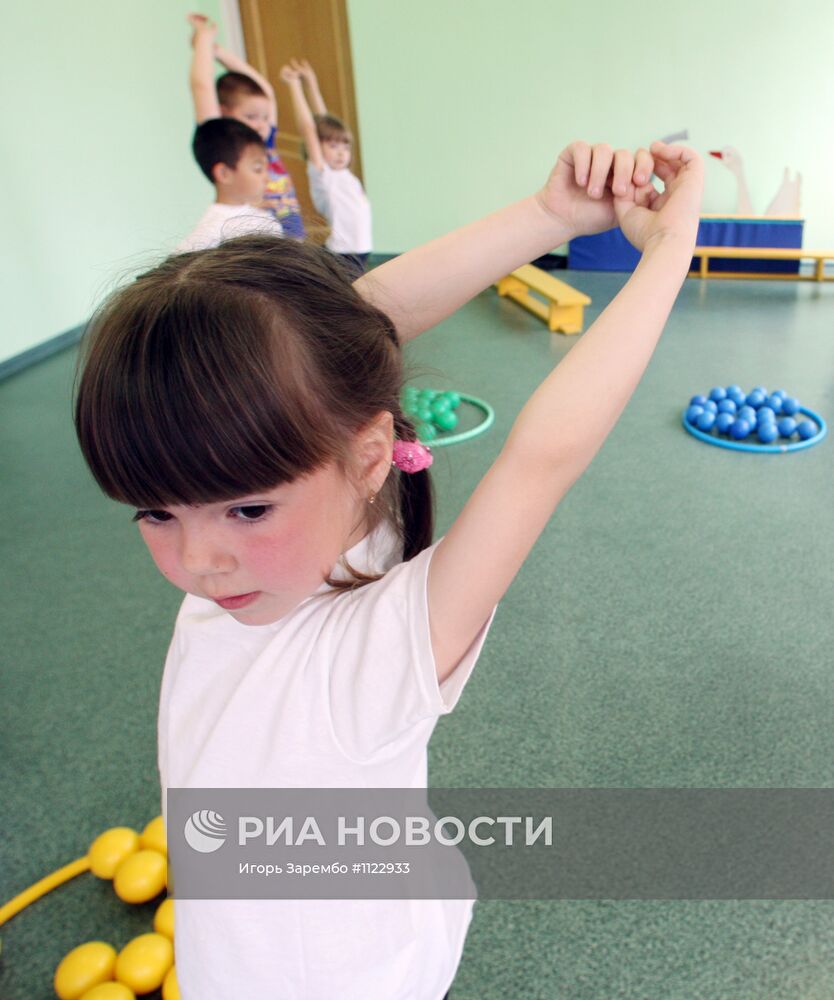 Оздоровительные занятия в детском саду №53 в Калининграде