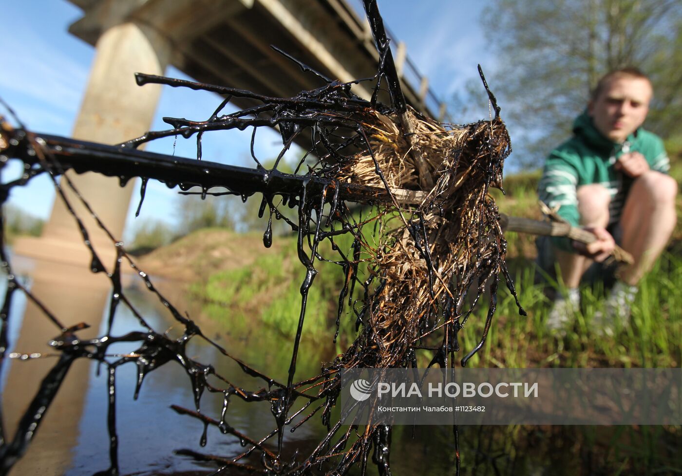 Разлив нефти в Новгородской области