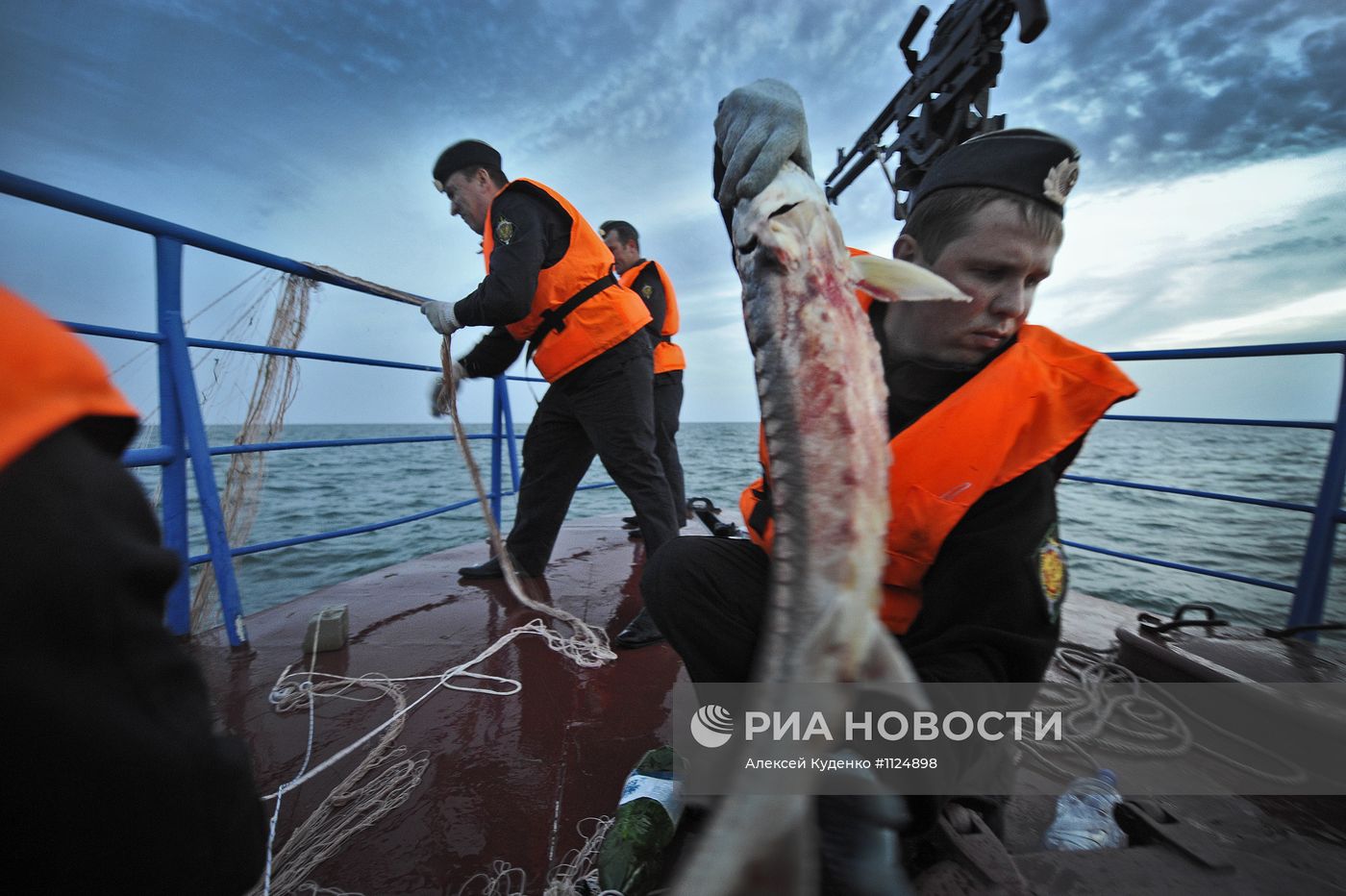 Борьба с браконьерством осетровых в Каспийском море