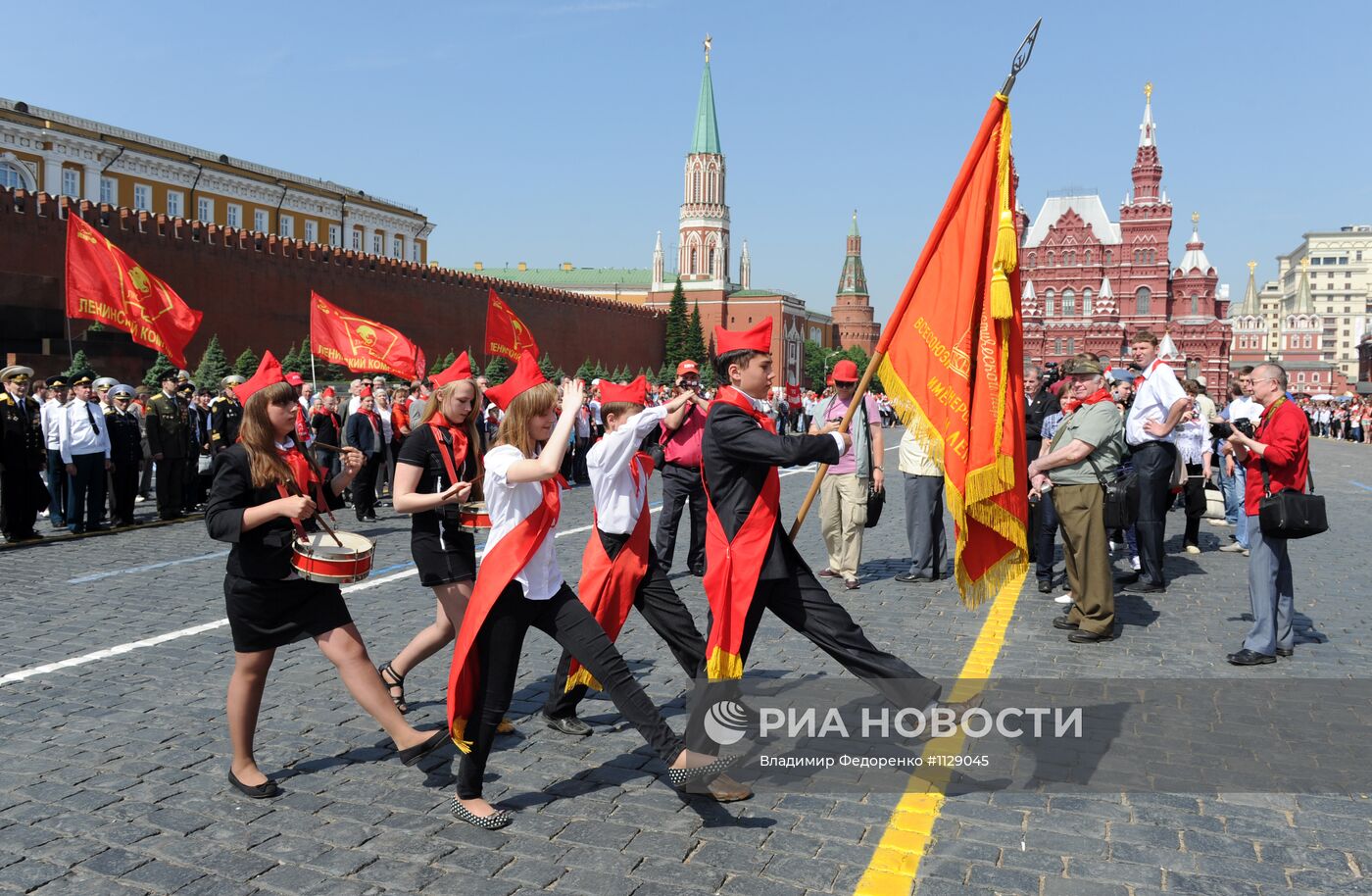 Торжественный прием в пионеры на Красной площади