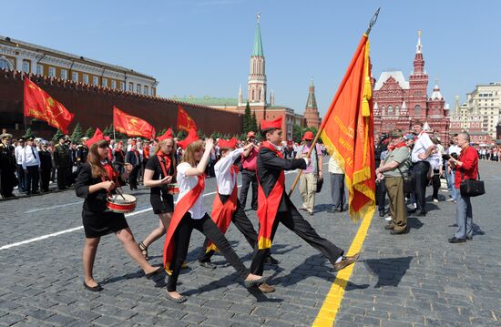 Торжественный прием в пионеры на Красной площади