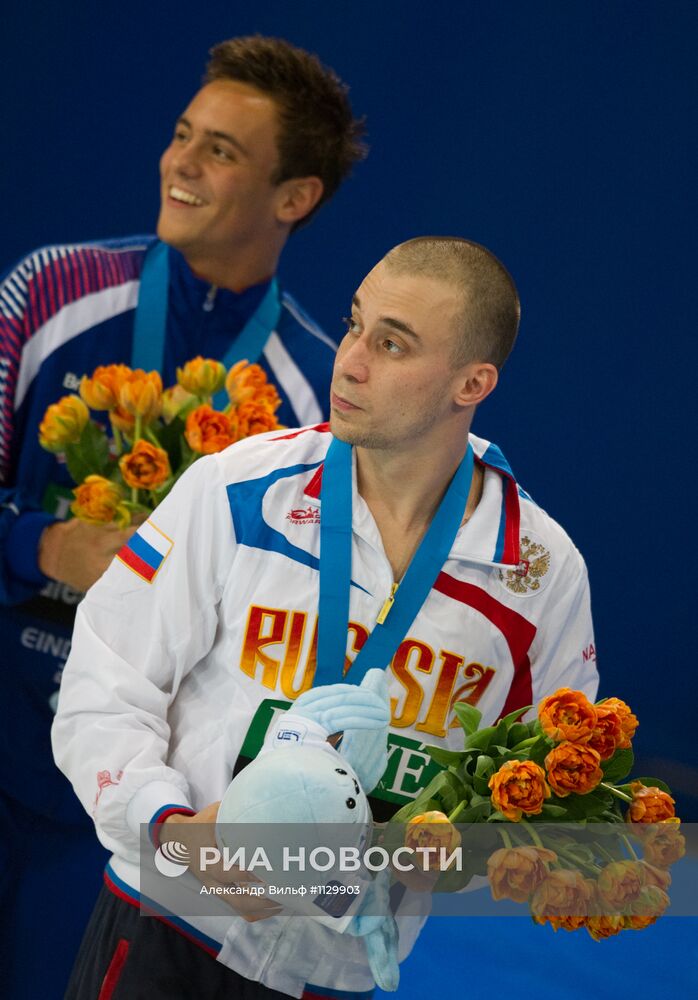 Синхронные прыжки в воду. ЧЕ-2012. Мужчины. Вышка 10 м