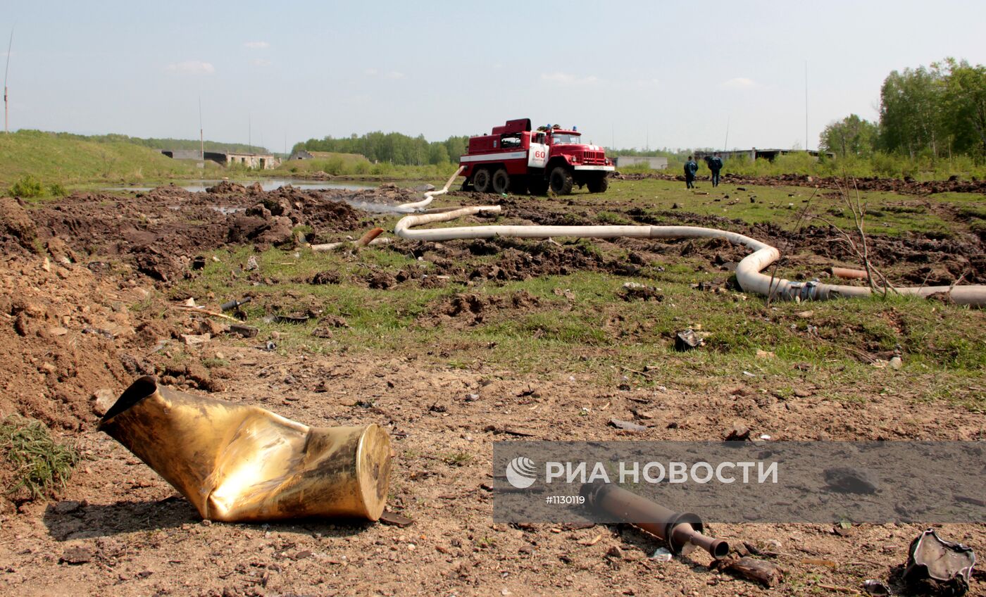 Пожар на складе боеприпасов в Приморском крае