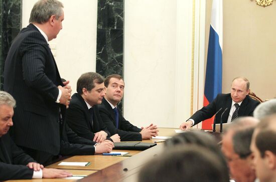 Встреча В.Путина с членами правительства Российской Федерации