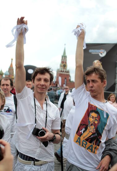 Акция "Белое дефиле" на Красной площади
