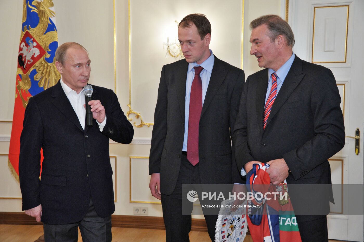 В.Путин встретился с российской хоккейной сборной