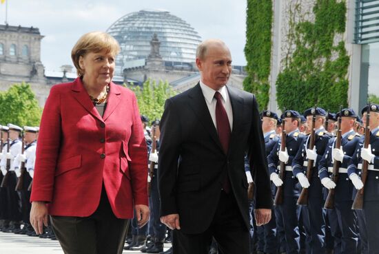 Рабочая поездка президента РФ Владимира Путина в Берлин