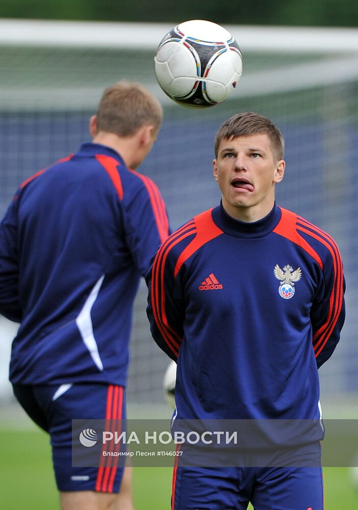 Футбол. ЕВРО - 2012. Тренировка сборной России