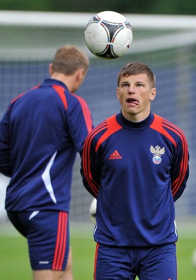 Футбол. ЕВРО - 2012. Тренировка сборной России