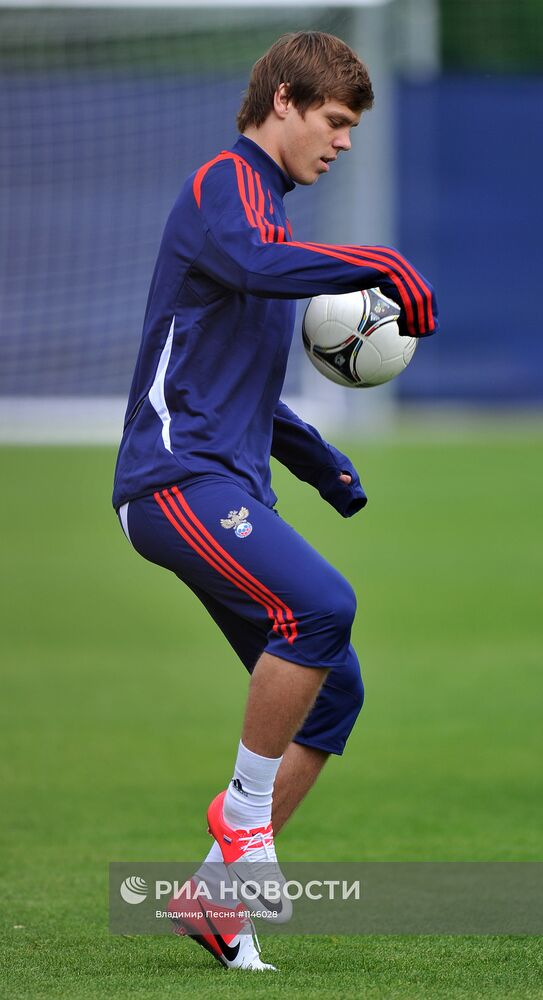 Футбол. ЕВРО - 2012. Тренировка сборной России