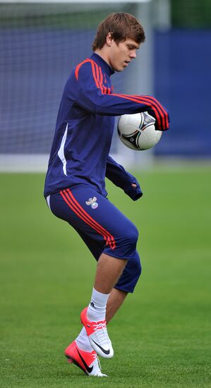 Футбол. ЕВРО - 2012. Тренировка сборной России