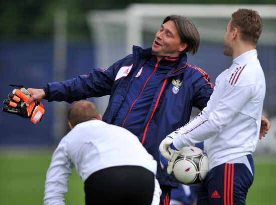 Футбол. ЕВРО - 2012. Тренировка сборной России