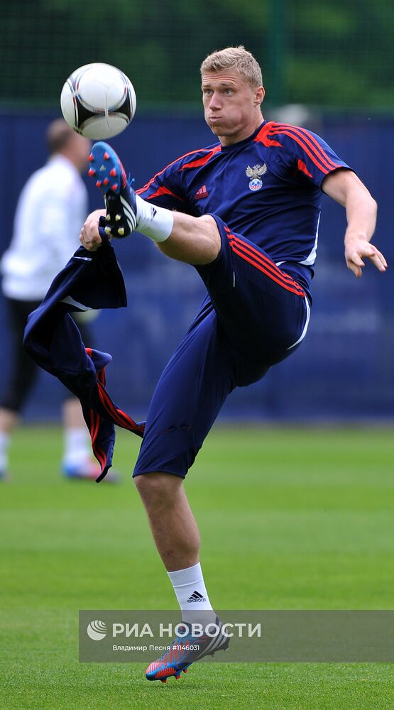 Футбол. ЕВРО - 2012. Тренировка сборной России