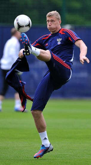 Футбол. ЕВРО - 2012. Тренировка сборной России