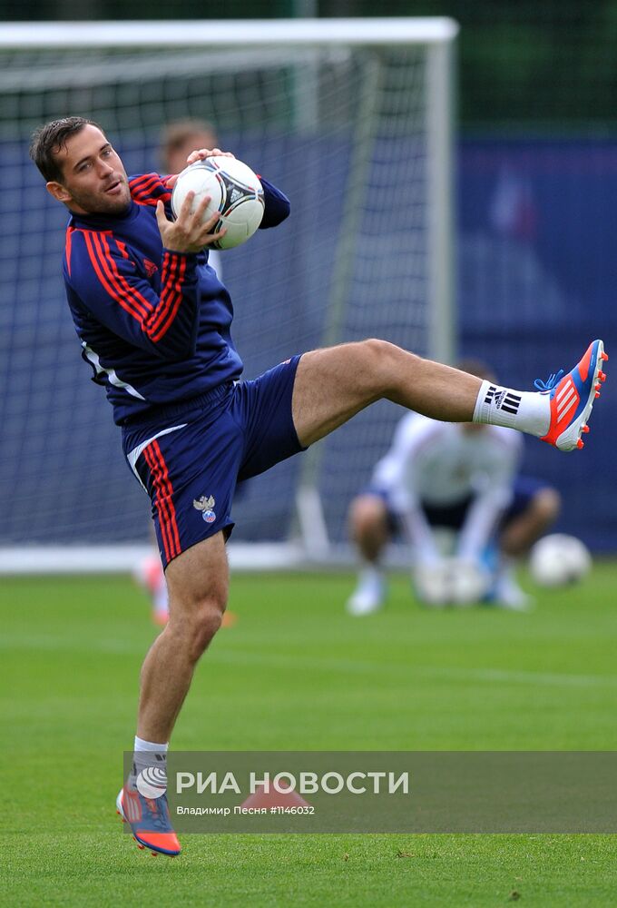 Футбол. ЕВРО - 2012. Тренировка сборной России