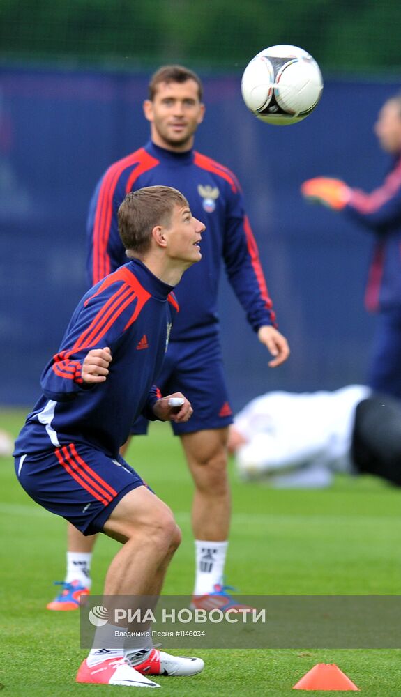 Футбол. ЕВРО - 2012. Тренировка сборной России