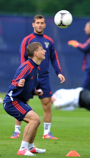 Футбол. ЕВРО - 2012. Тренировка сборной России