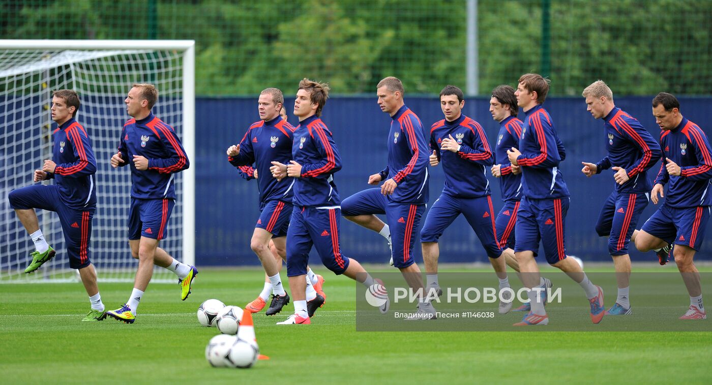 Футбол. ЕВРО - 2012. Тренировка сборной России