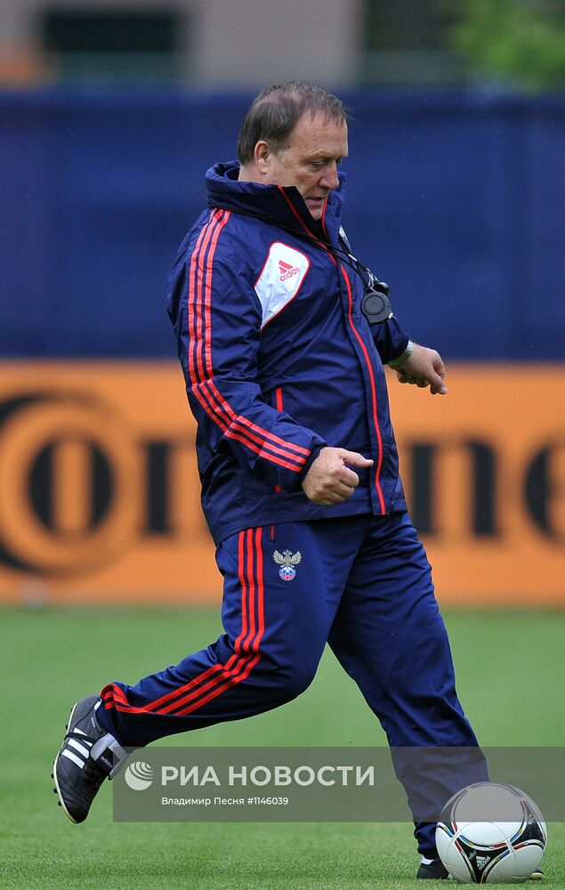 Футбол. ЕВРО - 2012. Тренировка сборной России