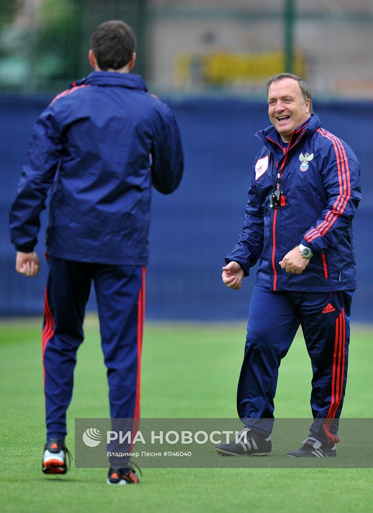 Футбол. ЕВРО - 2012. Тренировка сборной России