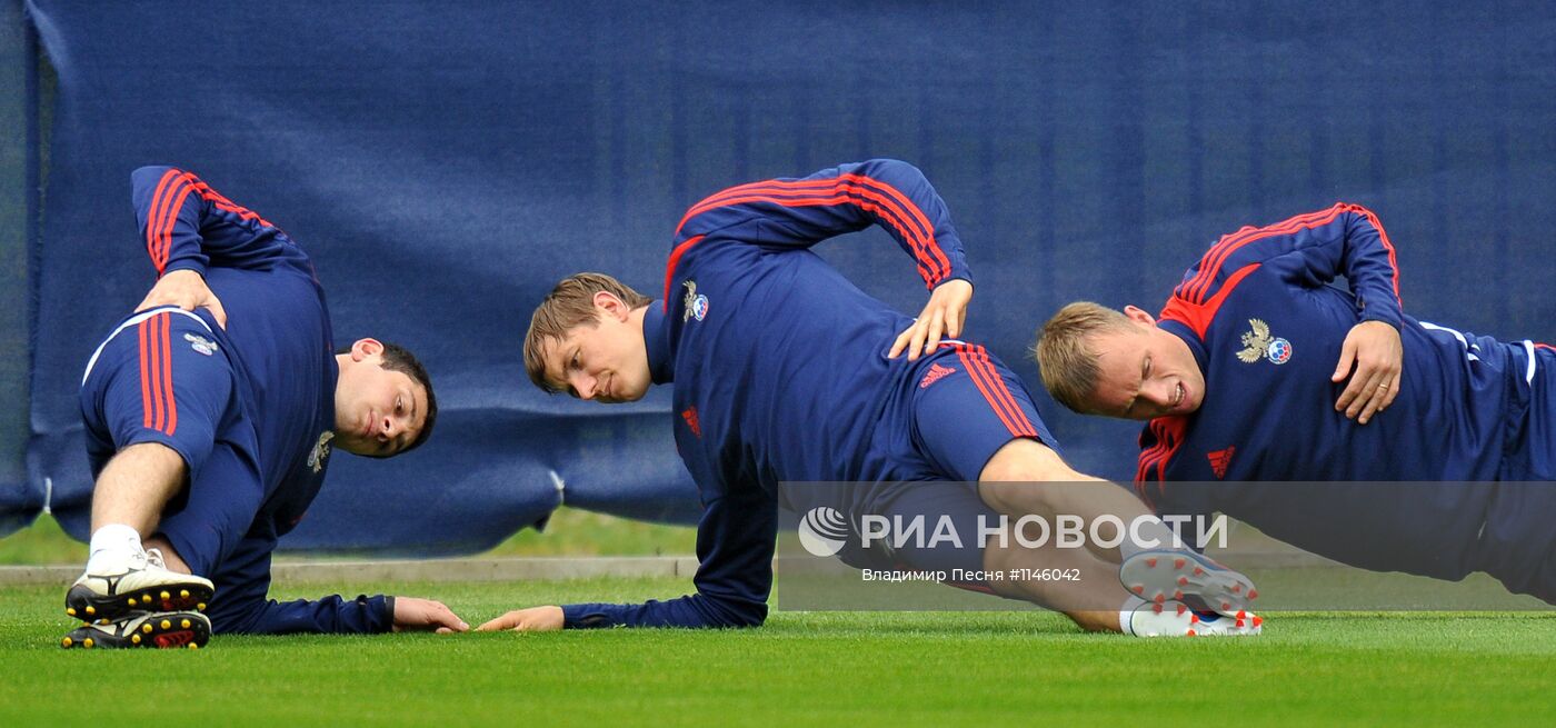 Футбол. ЕВРО - 2012. Тренировка сборной России