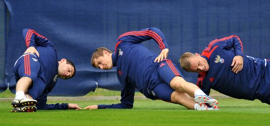 Футбол. ЕВРО - 2012. Тренировка сборной России
