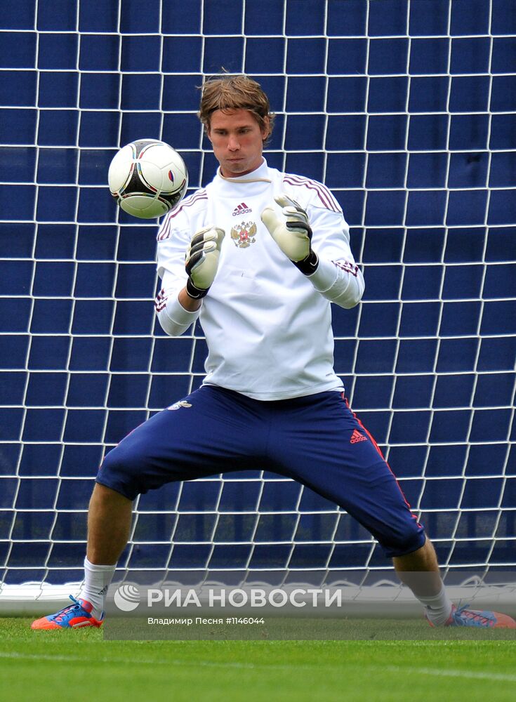 Футбол. ЕВРО - 2012. Тренировка сборной России