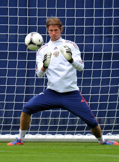 Футбол. ЕВРО - 2012. Тренировка сборной России