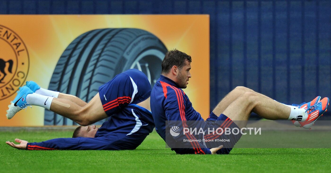 Футбол. ЕВРО - 2012. Тренировка сборной России