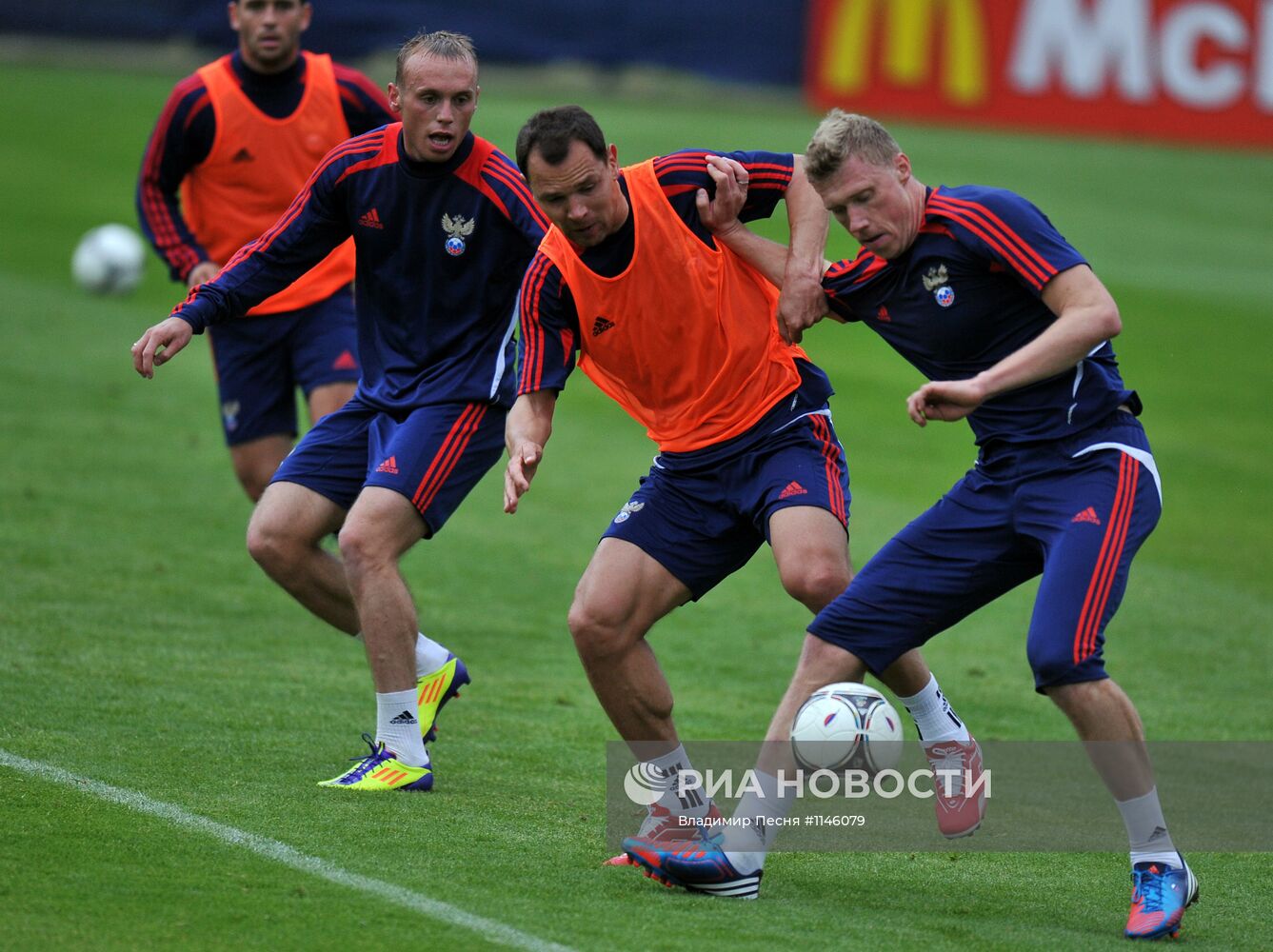 Футбол. ЕВРО - 2012. Тренировка сборной России