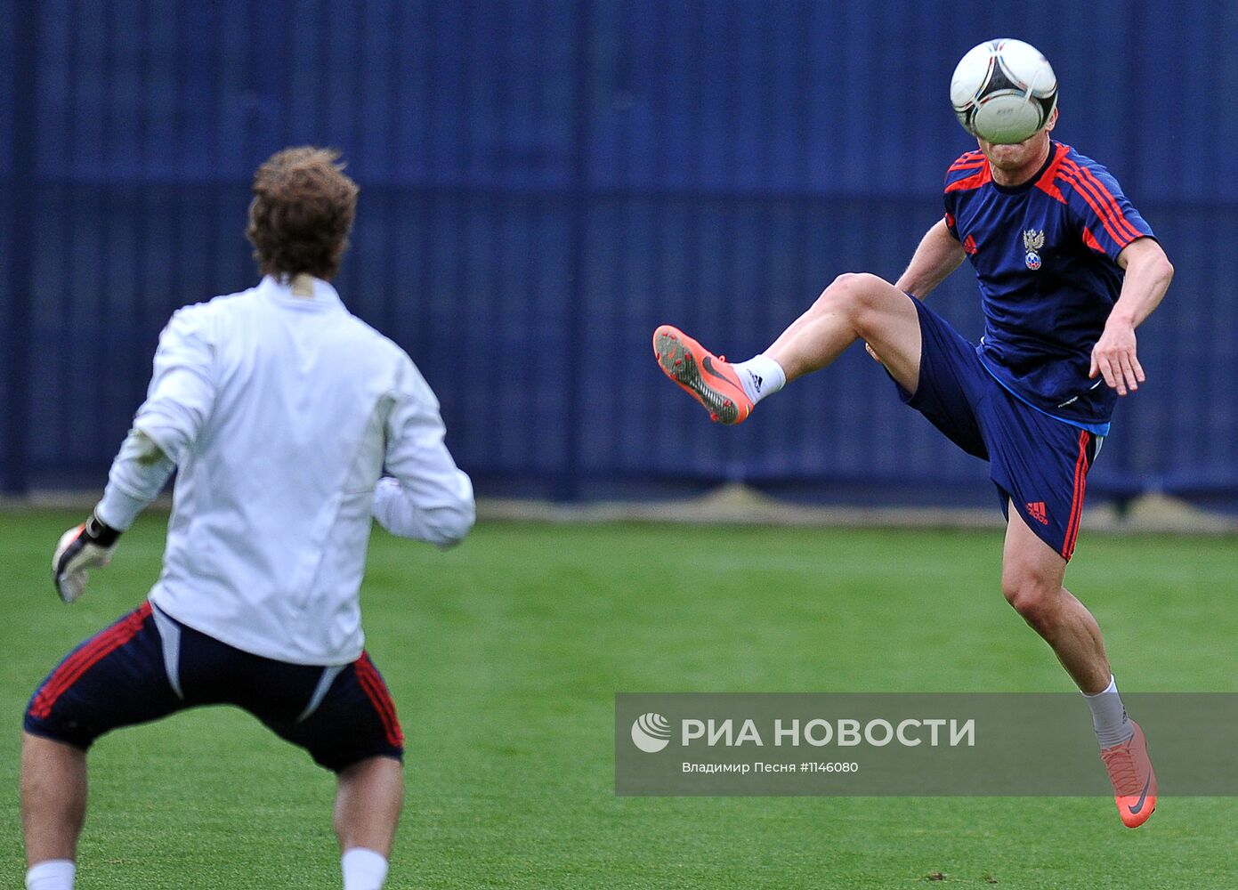 Футбол. ЕВРО - 2012. Тренировка сборной России