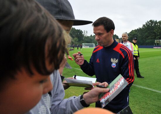 Футбол. ЕВРО - 2012. Тренировка сборной России