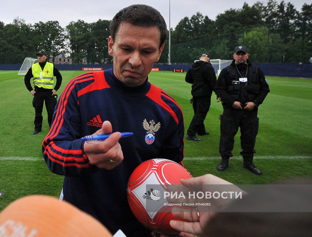 Футбол. ЕВРО - 2012. Тренировка сборной России