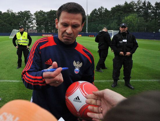 Футбол. ЕВРО - 2012. Тренировка сборной России