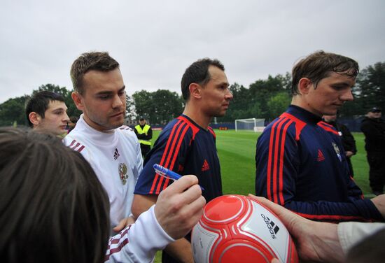 Футбол. ЕВРО - 2012. Тренировка сборной России