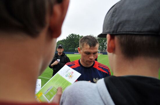 Футбол. ЕВРО - 2012. Тренировка сборной России