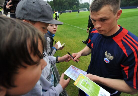 Футбол. ЕВРО - 2012. Тренировка сборной России