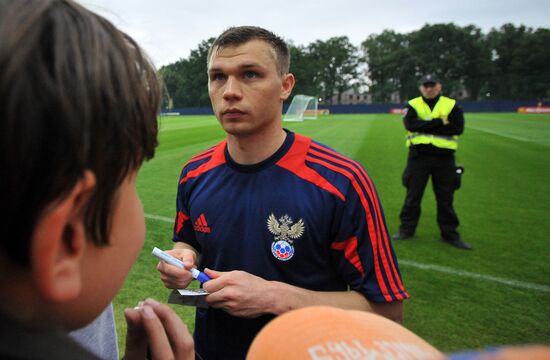 Футбол. ЕВРО - 2012. Тренировка сборной России