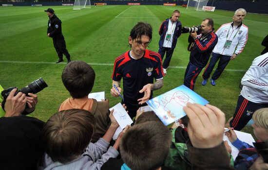 Футбол. ЕВРО - 2012. Тренировка сборной России