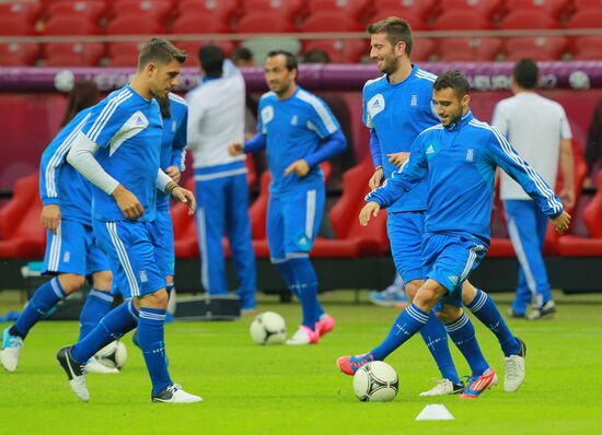 Футбол. ЕВРО - 2012. Тренировка сборной Греции