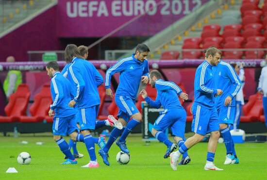 Футбол. ЕВРО - 2012. Тренировка сборной Греции
