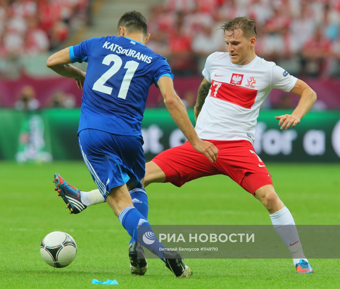 Футбол.ЕВРО - 2012.Матч сборных Польши и Греции