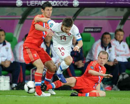 Футбол. ЕВРО - 2012. Матч сборных России и Чехии