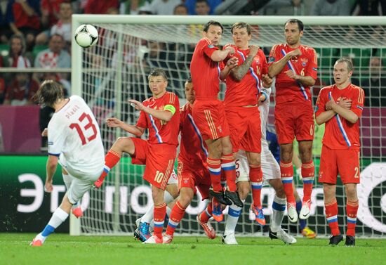 Футбол. ЕВРО - 2012. Матч сборных России и Чехии