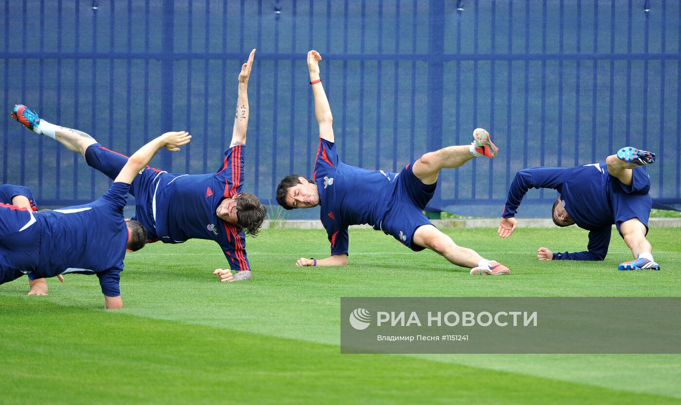 Футбол. ЕВРО - 2012. Тренировка сборной России