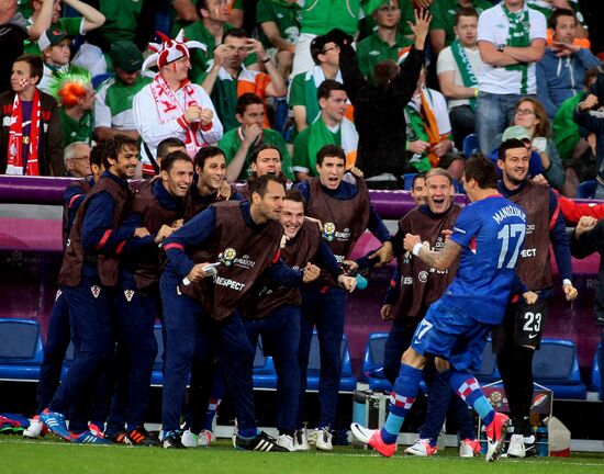 Футбол. ЕВРО - 2012. Матч сборных Ирландии и Хорватии