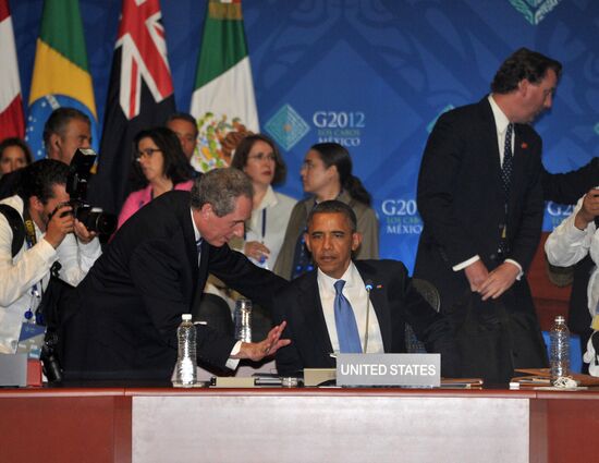 Б.Обама на саммите "большой двадцатки" в мексиканском Лос-Кабосе