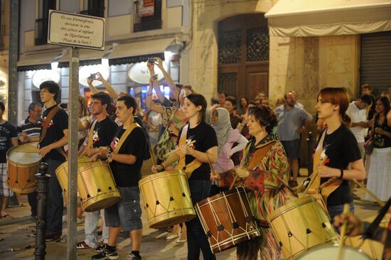 Праздник "Ночь на Ивана Купала" в Таррагоне в Испании